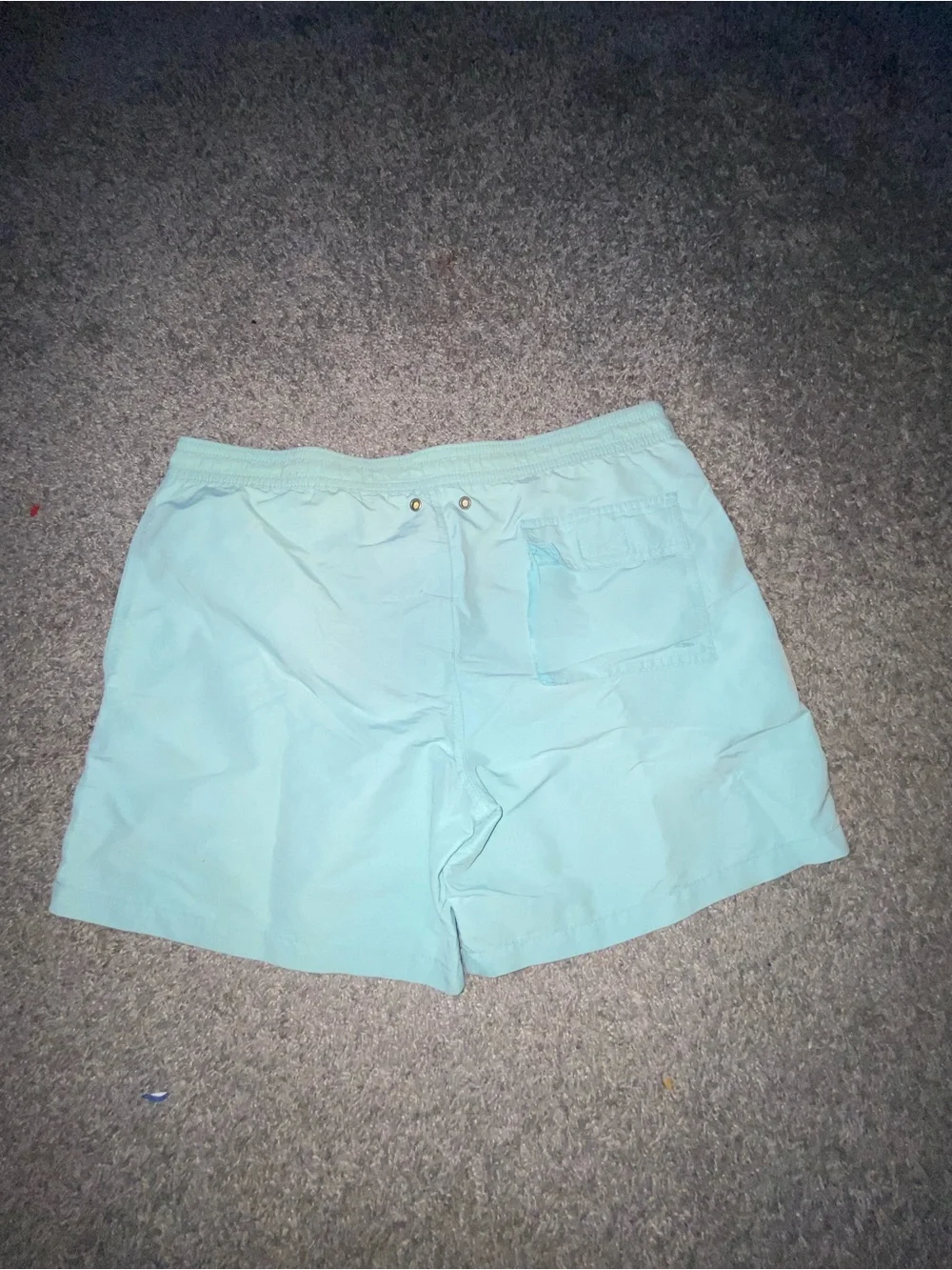 Polo Ralph Lauren Traveler Swim Trunks Blue Yellow Pony Men’s Medium Shorts